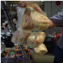 Cross-contamination risk — improper food storage